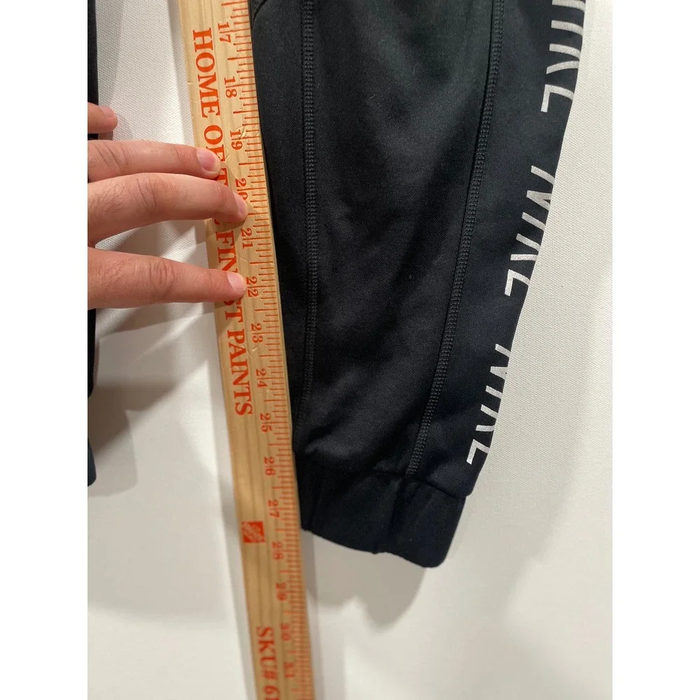 Nike Dri-FIT Men Black Repeat Logo Tape Tapered Joggers Pants 856920 Small